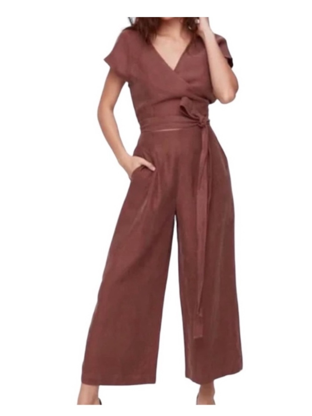 Wilfred Cut Out Wrap Jumpsuit
